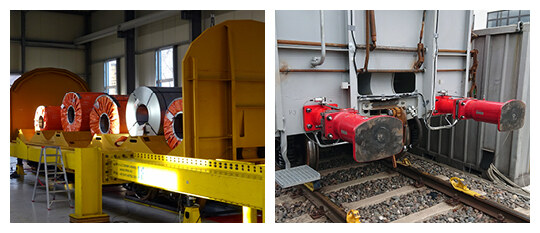 Structural strength test and buffing impact tests on a coil transport wagon